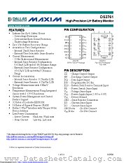 DS2761BE+025 datasheet pdf MAXIM - Dallas Semiconductor