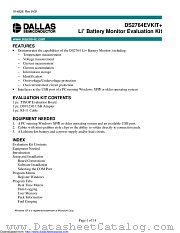 DS2764EVKIT datasheet pdf MAXIM - Dallas Semiconductor