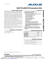 DS2775EVKIT datasheet pdf MAXIM - Dallas Semiconductor