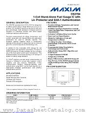 DS2784G-CP1+T&R datasheet pdf MAXIM - Dallas Semiconductor