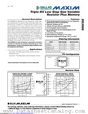 DS3906U+ datasheet pdf MAXIM - Dallas Semiconductor