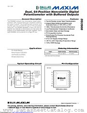 DS3908N-001+ datasheet pdf MAXIM - Dallas Semiconductor