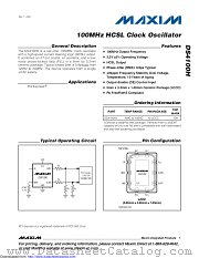 DS4100H+ datasheet pdf MAXIM - Dallas Semiconductor