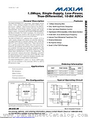 MAX1070ETC+ datasheet pdf MAXIM - Dallas Semiconductor