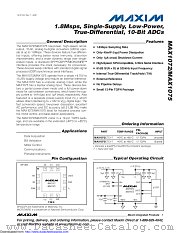 MAX1072ETC+ datasheet pdf MAXIM - Dallas Semiconductor