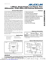 MAX1076ETC+ datasheet pdf MAXIM - Dallas Semiconductor