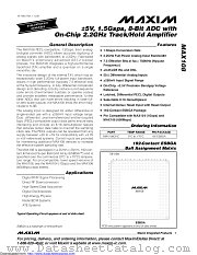 MAX108CHC-B50105 datasheet pdf MAXIM - Dallas Semiconductor