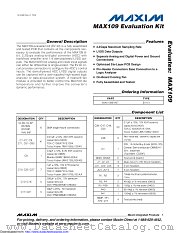 MAX109EVKIT datasheet pdf MAXIM - Dallas Semiconductor