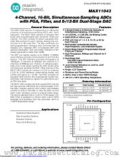 MAX11043ATL+ datasheet pdf MAXIM - Dallas Semiconductor