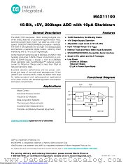 MAX11100EUB+T datasheet pdf MAXIM - Dallas Semiconductor