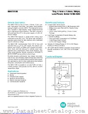 MAX11108AVB+ datasheet pdf MAXIM - Dallas Semiconductor