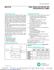 MAX11158EUB+ datasheet pdf MAXIM - Dallas Semiconductor