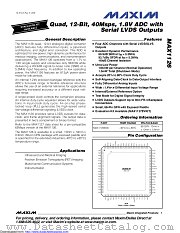 MAX1126EGK+D datasheet pdf MAXIM - Dallas Semiconductor