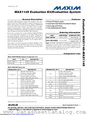 MAX1149EVCMODU datasheet pdf MAXIM - Dallas Semiconductor