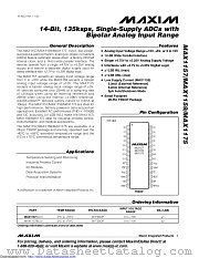 MAX1175AEUI+ datasheet pdf MAXIM - Dallas Semiconductor