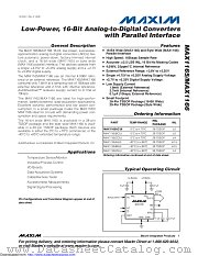 MAX1165ACUI+ datasheet pdf MAXIM - Dallas Semiconductor
