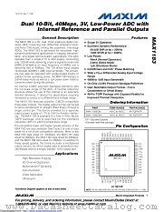 MAX1183ECM/GG8 datasheet pdf MAXIM - Dallas Semiconductor