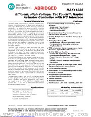 MAX11835 datasheet pdf MAXIM - Dallas Semiconductor