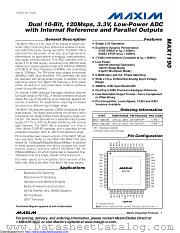 MAX1190ECM+D datasheet pdf MAXIM - Dallas Semiconductor