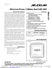 MAX1191ETI+ datasheet pdf MAXIM - Dallas Semiconductor