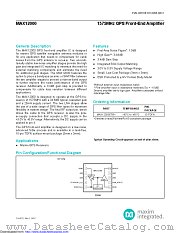 MAX12000ETB+ datasheet pdf MAXIM - Dallas Semiconductor