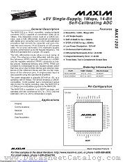 MAX1205CMH-T datasheet pdf MAXIM - Dallas Semiconductor