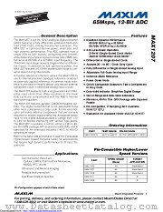 MAX1207ETL+ datasheet pdf MAXIM - Dallas Semiconductor