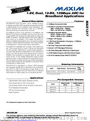 MAX1217 datasheet pdf MAXIM - Dallas Semiconductor