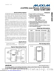 MAX1245BCPP+ datasheet pdf MAXIM - Dallas Semiconductor