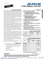 MAX12554 datasheet pdf MAXIM - Dallas Semiconductor