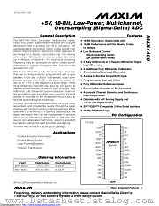 MAX1400CAI+T datasheet pdf MAXIM - Dallas Semiconductor