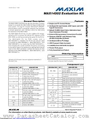MAX14502EVKIT+ datasheet pdf MAXIM - Dallas Semiconductor