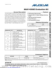 MAX14508EEVKIT datasheet pdf MAXIM - Dallas Semiconductor