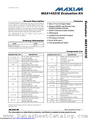 MAX14521EEVKIT datasheet pdf MAXIM - Dallas Semiconductor