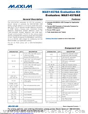 MAX14578AEVKIT# datasheet pdf MAXIM - Dallas Semiconductor