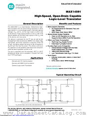 MAX14591EWA+ datasheet pdf MAXIM - Dallas Semiconductor