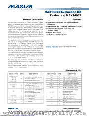 MAX14972EVKIT datasheet pdf MAXIM - Dallas Semiconductor
