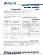 MAX14984EVKIT datasheet pdf MAXIM - Dallas Semiconductor