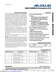 MAX15005AEVKIT+ datasheet pdf MAXIM - Dallas Semiconductor