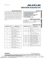 MAX15040EVKIT datasheet pdf MAXIM - Dallas Semiconductor
