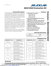 MAX15049EVKIT datasheet pdf MAXIM - Dallas Semiconductor