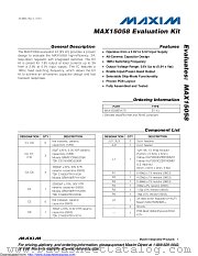 MAX15058EVKIT datasheet pdf MAXIM - Dallas Semiconductor