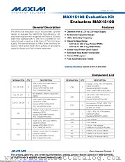 MAX15108EVKIT datasheet pdf MAXIM - Dallas Semiconductor