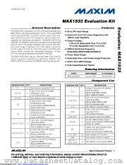 MAX1533EVKIT datasheet pdf MAXIM - Dallas Semiconductor