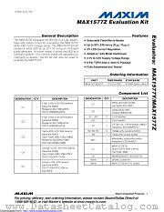 MAX1577ZEVKIT datasheet pdf MAXIM - Dallas Semiconductor