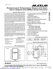 MAX1619MEE+T datasheet pdf MAXIM - Dallas Semiconductor
