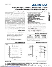 MAX16800 datasheet pdf MAXIM - Dallas Semiconductor