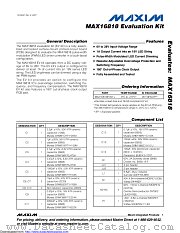 MAX16818EVKIT datasheet pdf MAXIM - Dallas Semiconductor