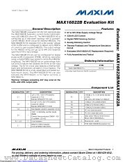 MAX16822BEVKIT+ datasheet pdf MAXIM - Dallas Semiconductor