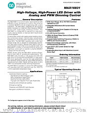 MAX16831ATJ+ datasheet pdf MAXIM - Dallas Semiconductor